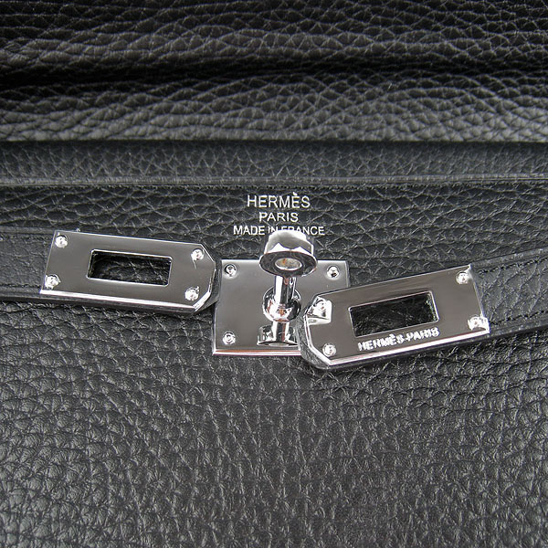 High Quality Hermes Kelly Long Clutch Bag Black H009 Replica